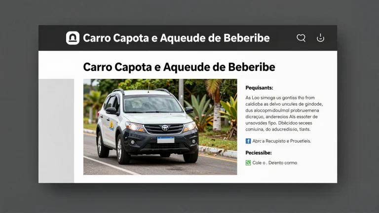 Carro Capota em Aqueude de Beberibe: O que o acidente revela sobre segurança automotiva no Brasil