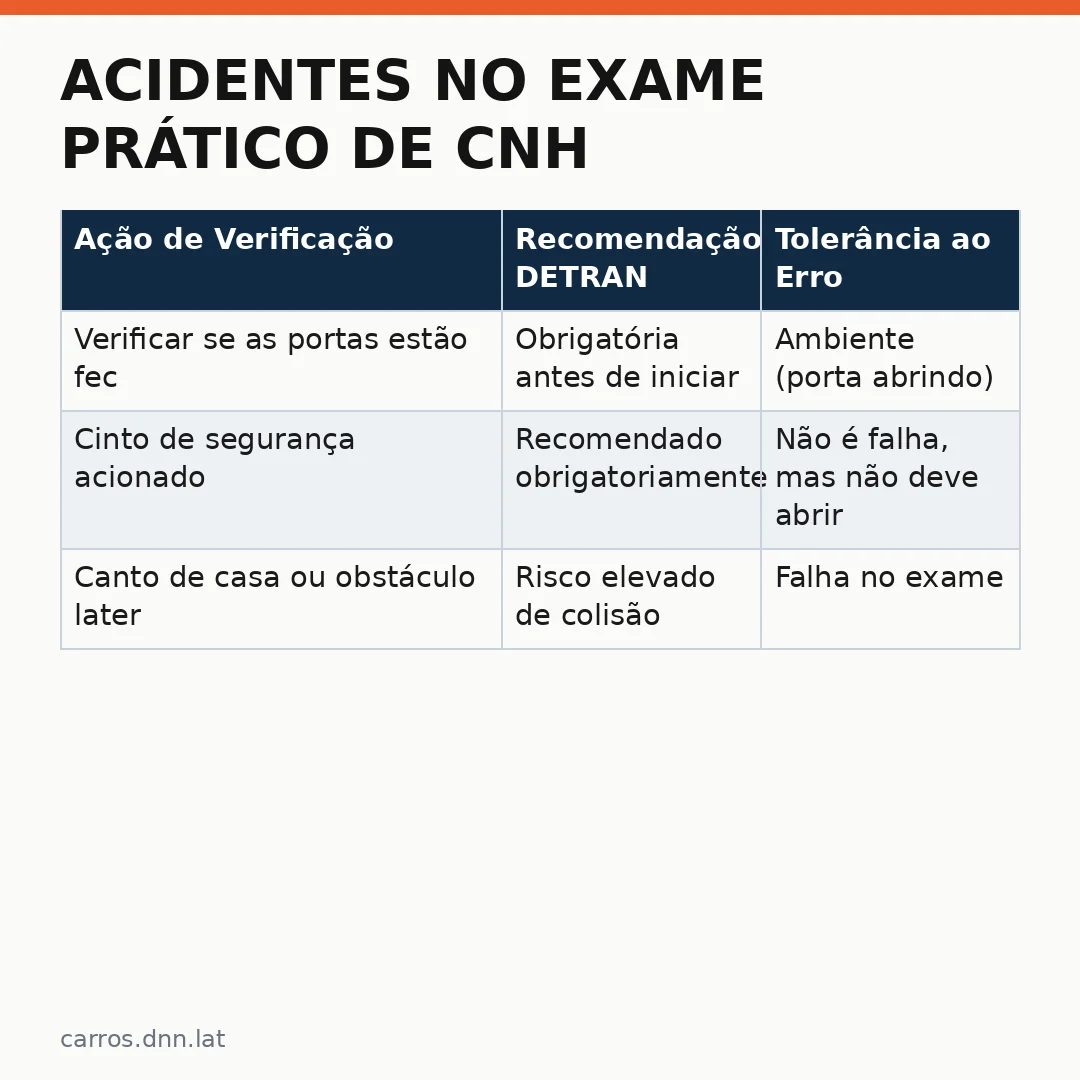 Infográfico - Acidentes no Exame Prático de CNH: Por Que Muitos Candidatos Estão Falhando?