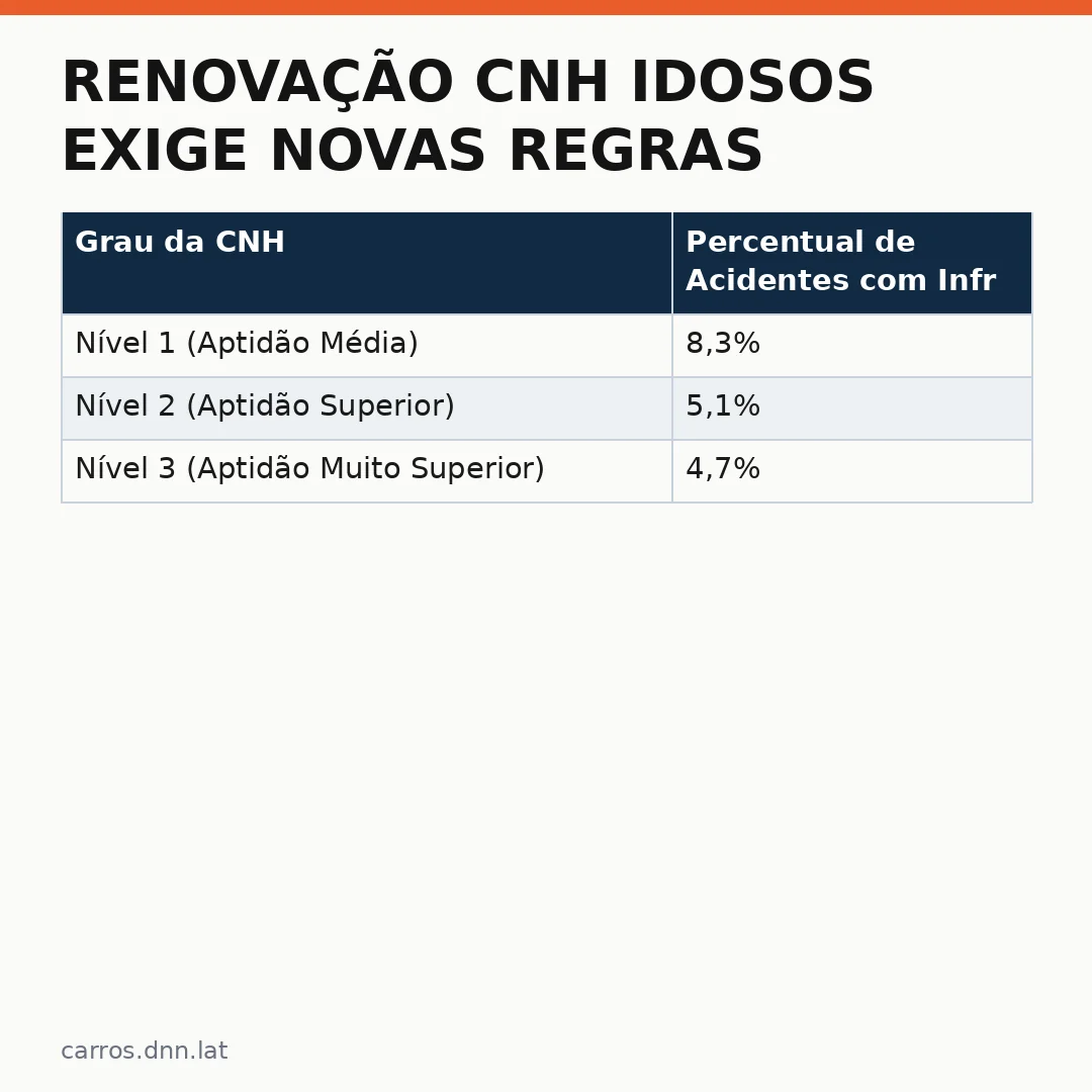 Infográfico - Renovação CNH idosos exige novas regras e prazos específicos no DETRAN
