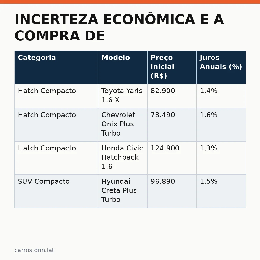Infográfico - Incerteza Econômica e a Compra de Carros: Como Agir em 2025