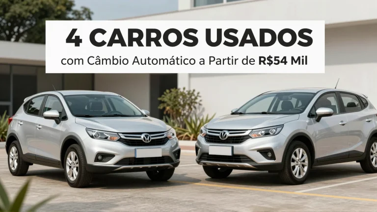4 Carros Usados com Câmbio Automático a Partir de R$ 54 Mil: Um Guia para o Convidado do DNN Carros