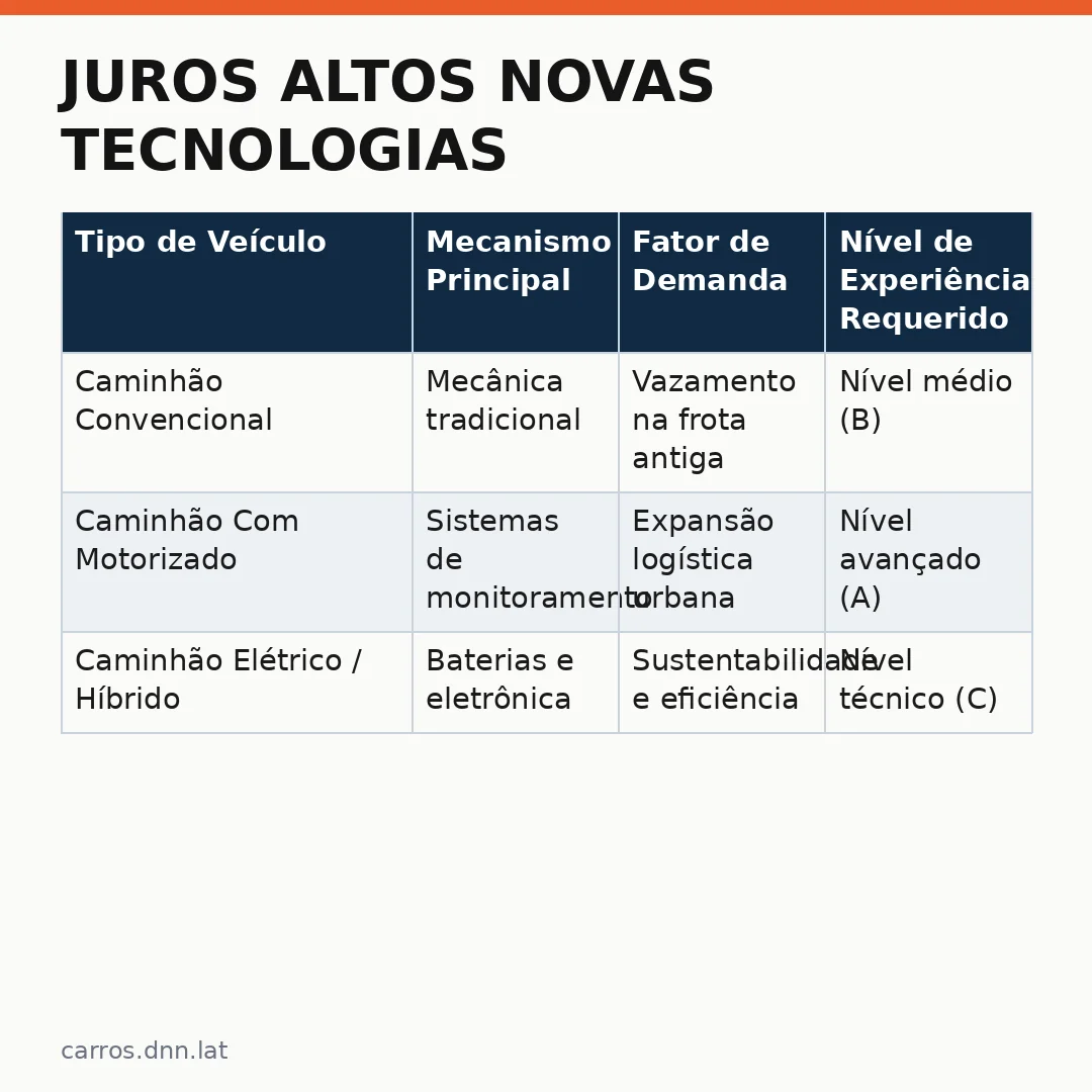 Infográfico - Juros altos novas tecnologias impulsionam a locação e abrem portas para profissionais do transporte