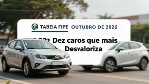 Tabela Fipe Outubro de 2026: Dez Carros que Mais Desvalorizaram e Por Que Isso Aconteceu