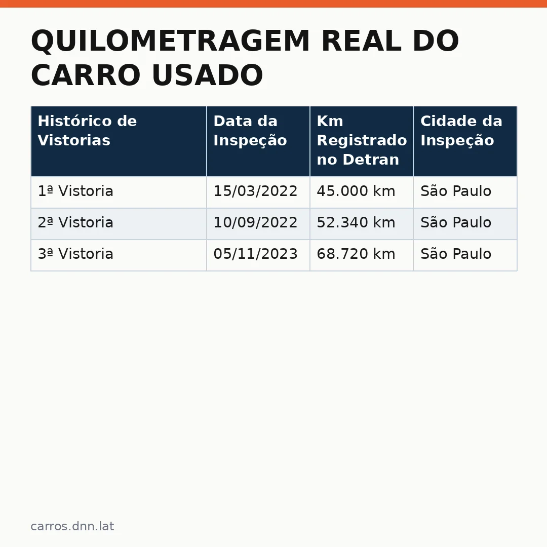 Infográfico - Quilometragem real do carro usado: veja como consultar o histórico no Detran-SP