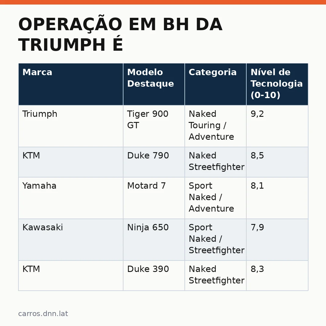 Infográfico - Operação em BH da Triumph é eleita a melhor do mundo: conheça o padrão ouro da marca britânica